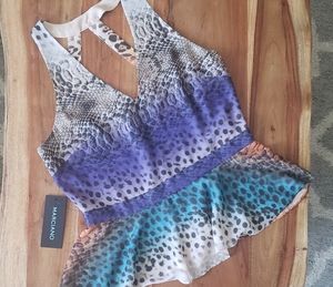 NWT Marciano Odelle Peplum Top